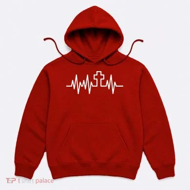 Heartbeat Cross Hoodie