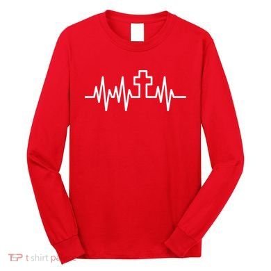 Heartbeat Cross Long Sleeve Shirt