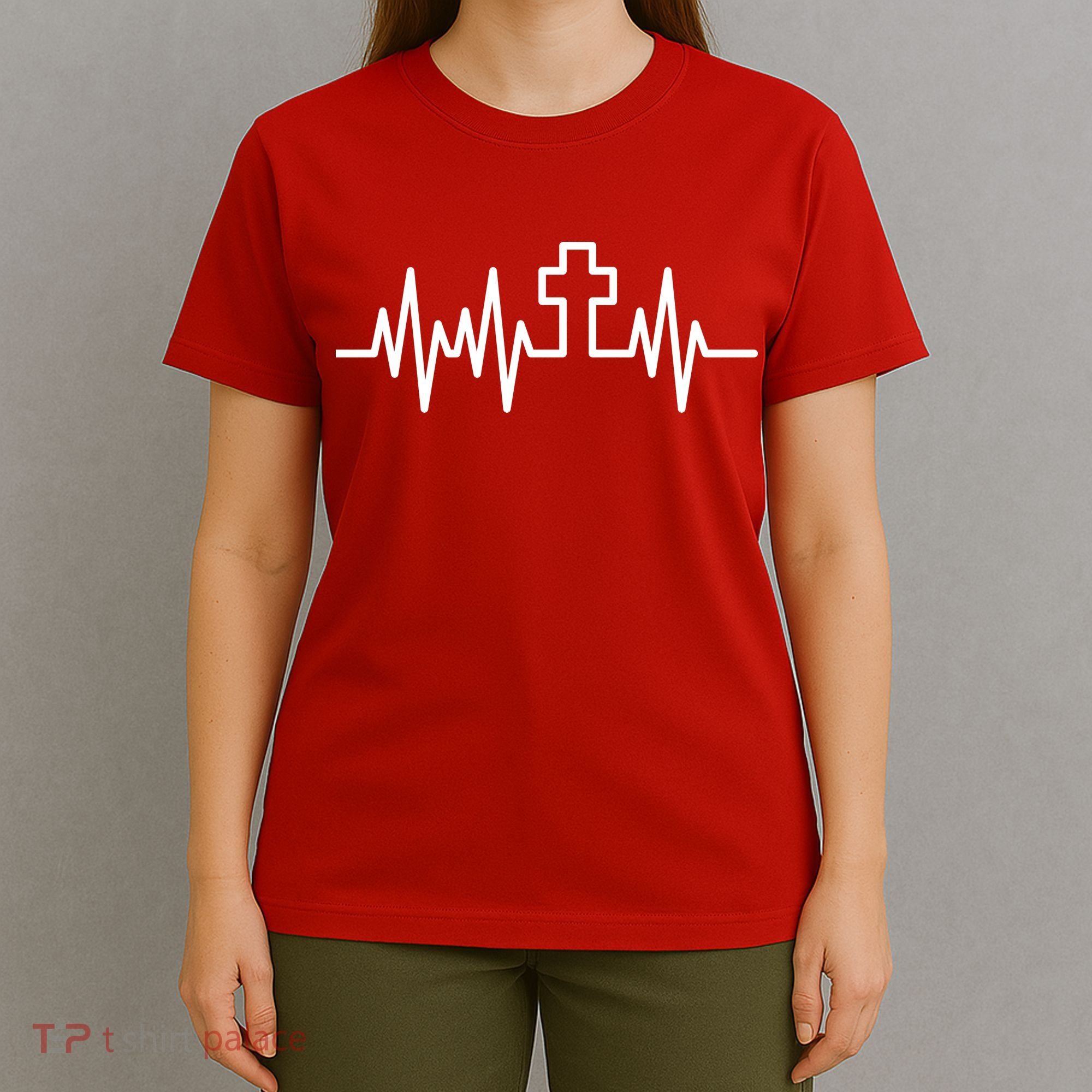 Heartbeat Cross T-Shirt