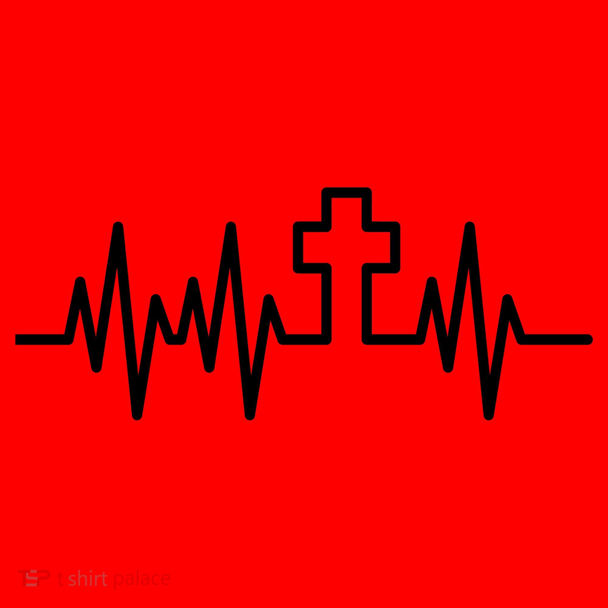Heartbeat Cross Santa Hat
