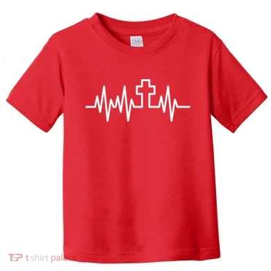 Heartbeat Cross Toddler T-Shirt