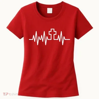 Heartbeat Cross Women's T-Shirt