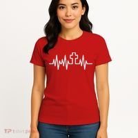 Heartbeat Cross Women's T-Shirt thumb 4