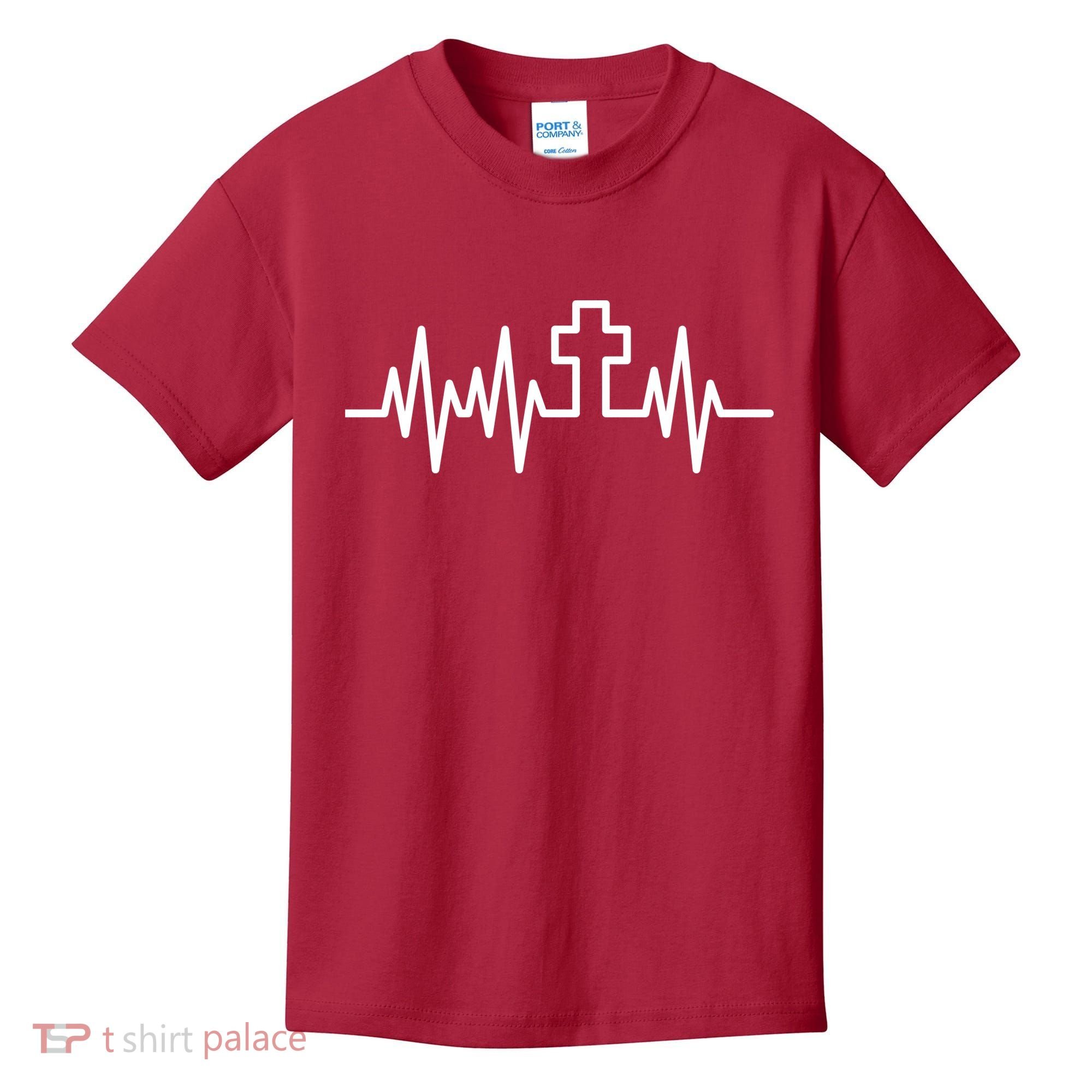 Heartbeat Cross Kids T-Shirt