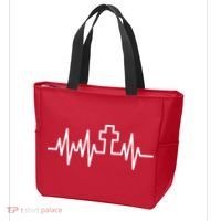 Heartbeat Cross Tote Bag thumb 3
