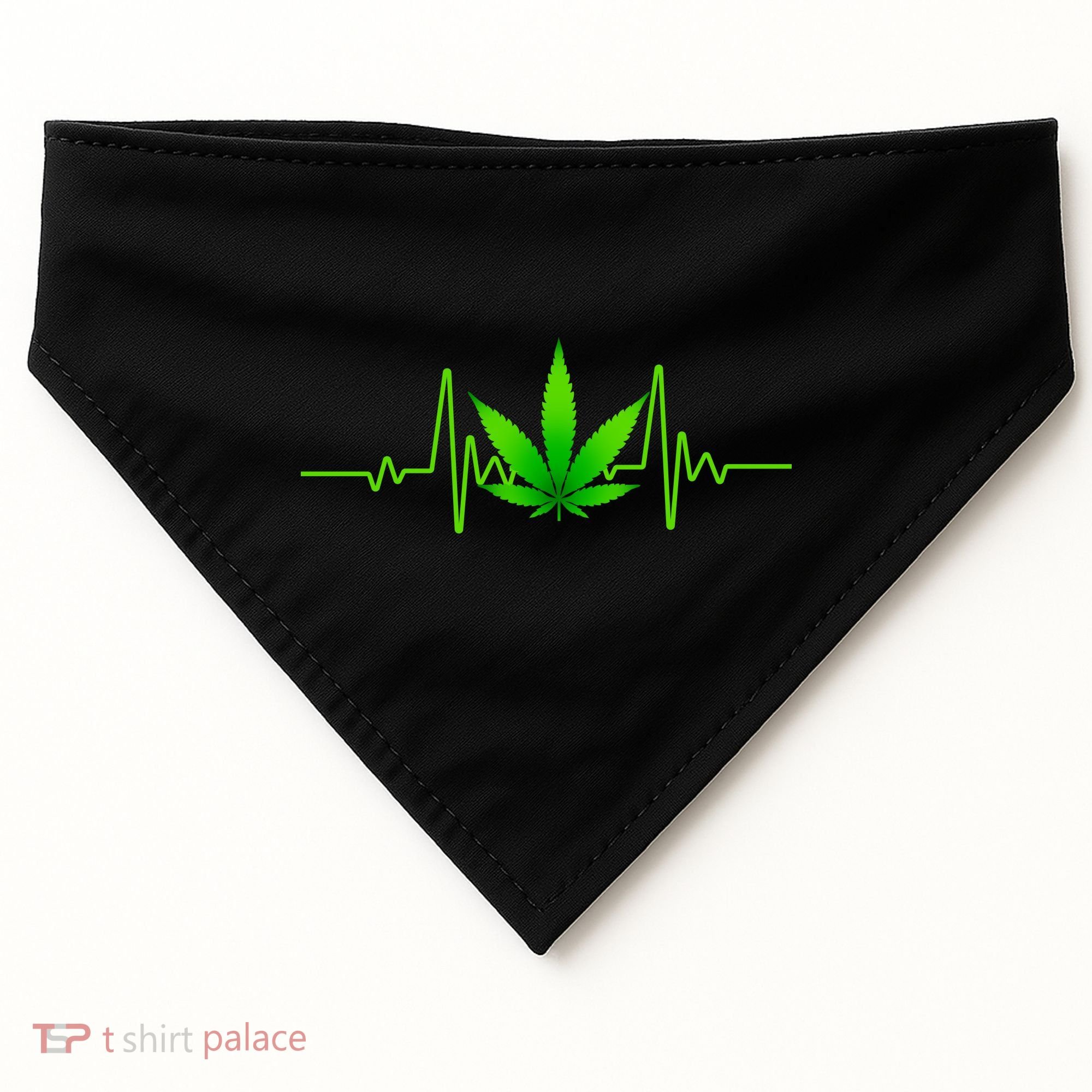 Heartbeat Weed Pulse USA-Made Doggie Bandana