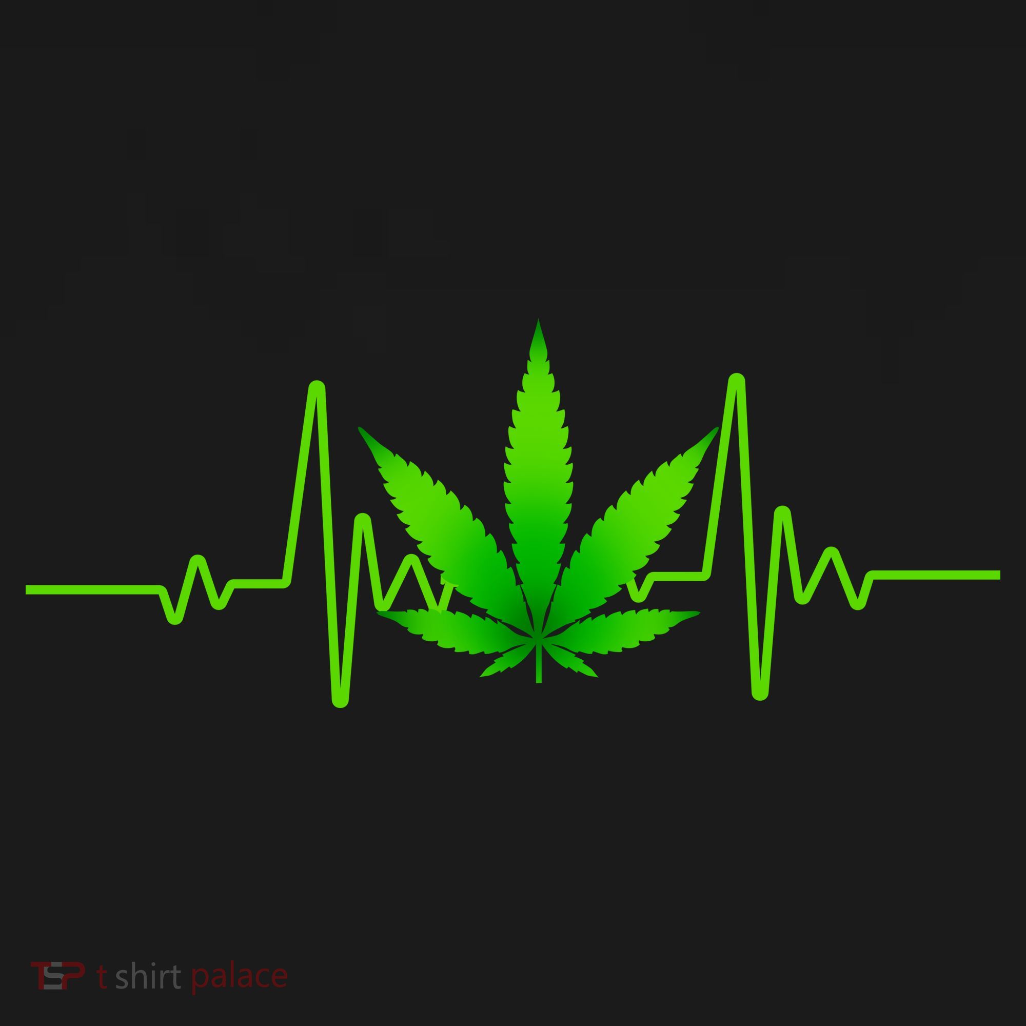 Heartbeat Weed Pulse USA-Made Doggie Bandana