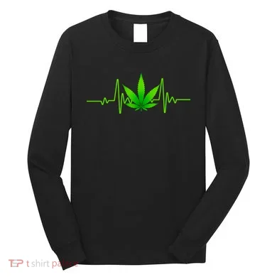 Heartbeat Weed Pulse Long Sleeve Shirt