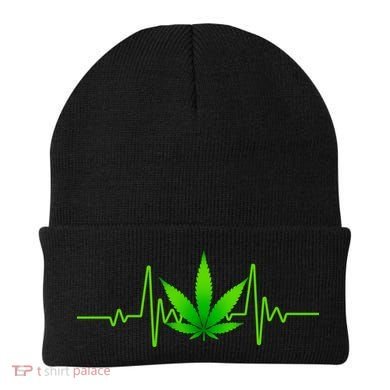 Heartbeat Weed Pulse Beanie