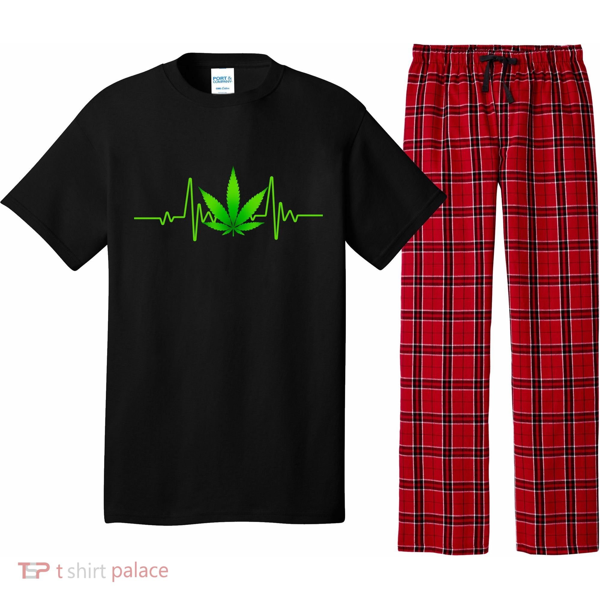 Heartbeat Weed Pulse Pajama Set