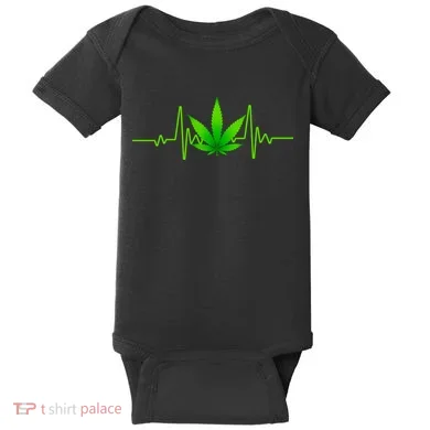 Heartbeat Weed Pulse Baby Bodysuit