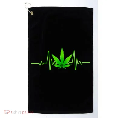 Heartbeat Weed Pulse Golf Towel