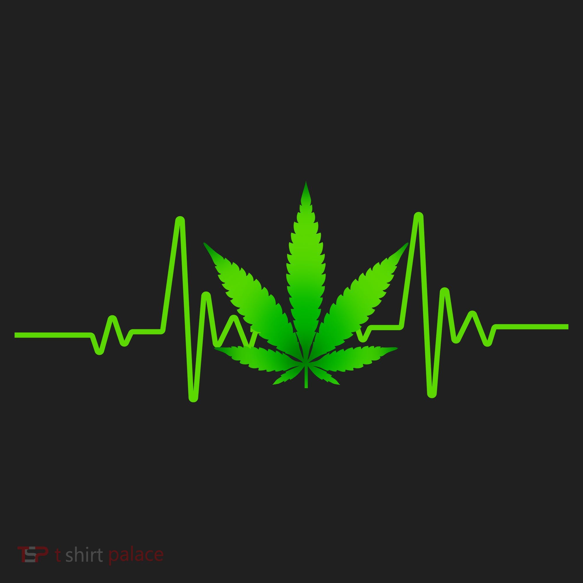 Heartbeat Weed Pulse Golf Towel
