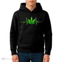 Heartbeat Weed Pulse Kids Hoodie thumb 4