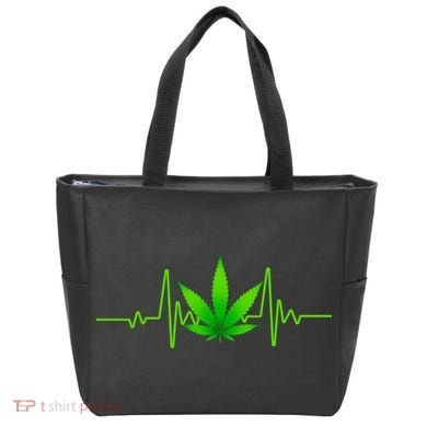 Heartbeat Weed Pulse Tote Bag