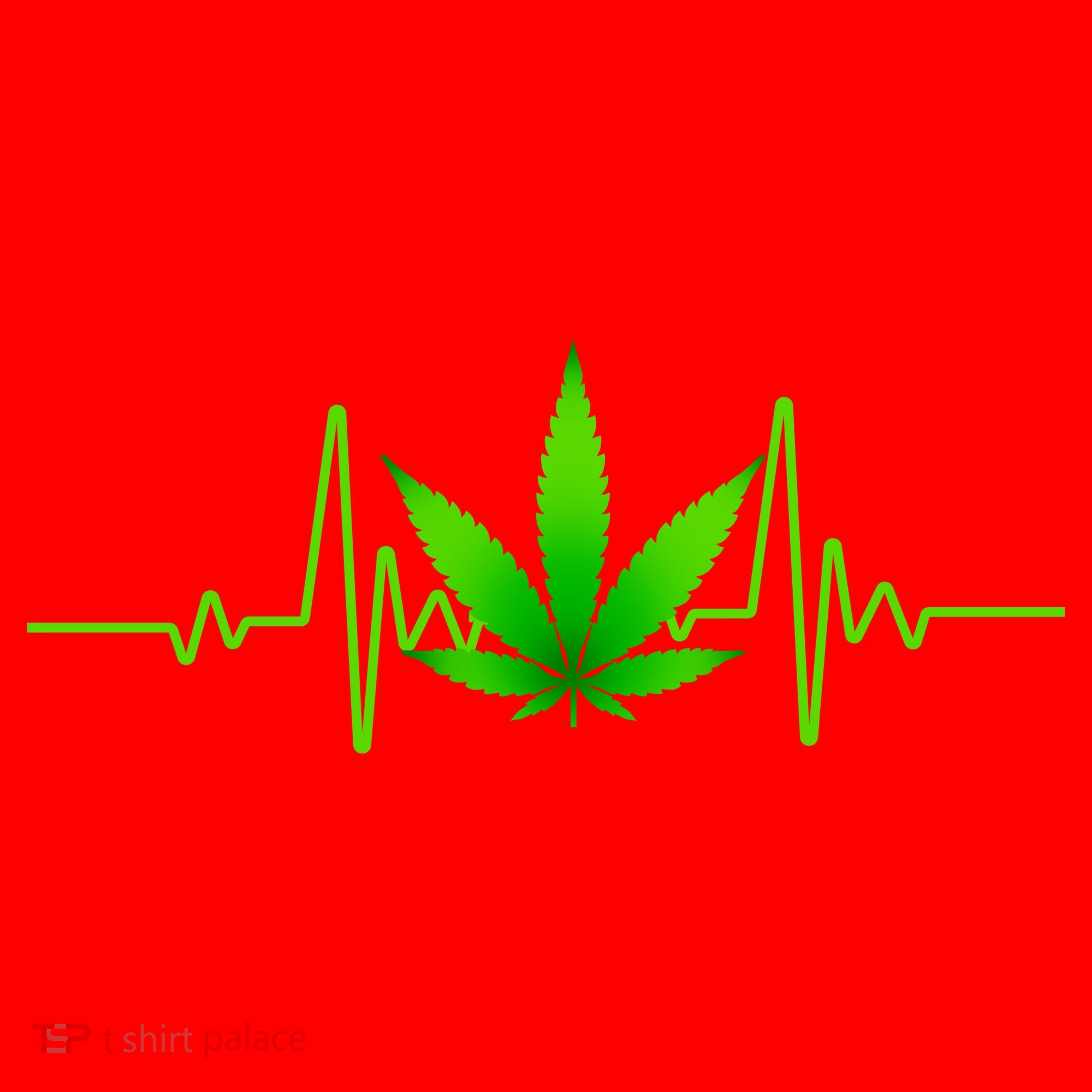 Heartbeat Weed Pulse Santa Hat