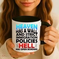 Heaven Has A Wall Hell Has Open Borders Coffee Mug thumb 3