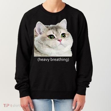 Heavy Breathing Cat Women's Sweatshirt