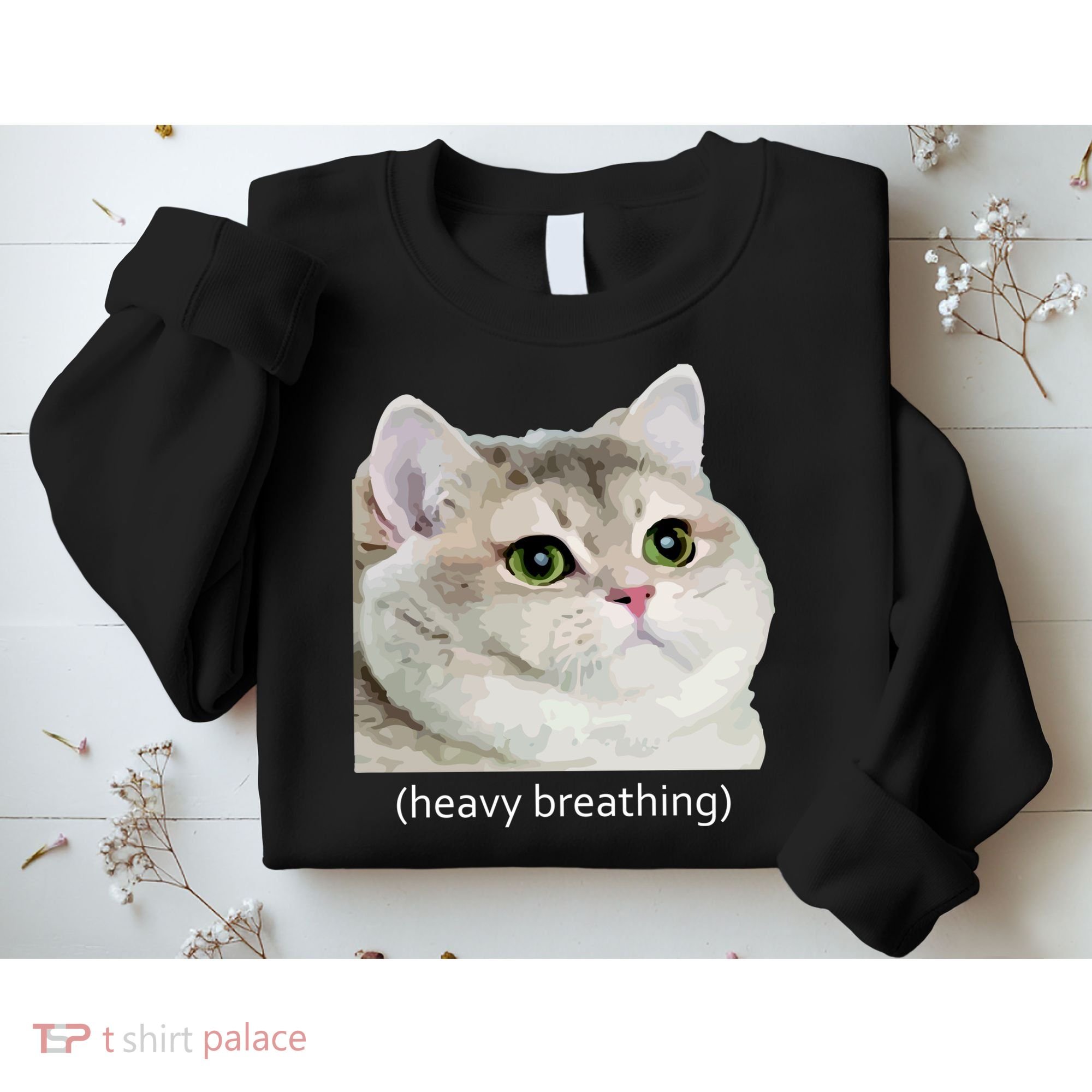 Heavy Breathing Cat Sweatshirt
