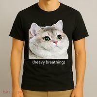 Heavy Breathing Cat T-Shirt thumb 3