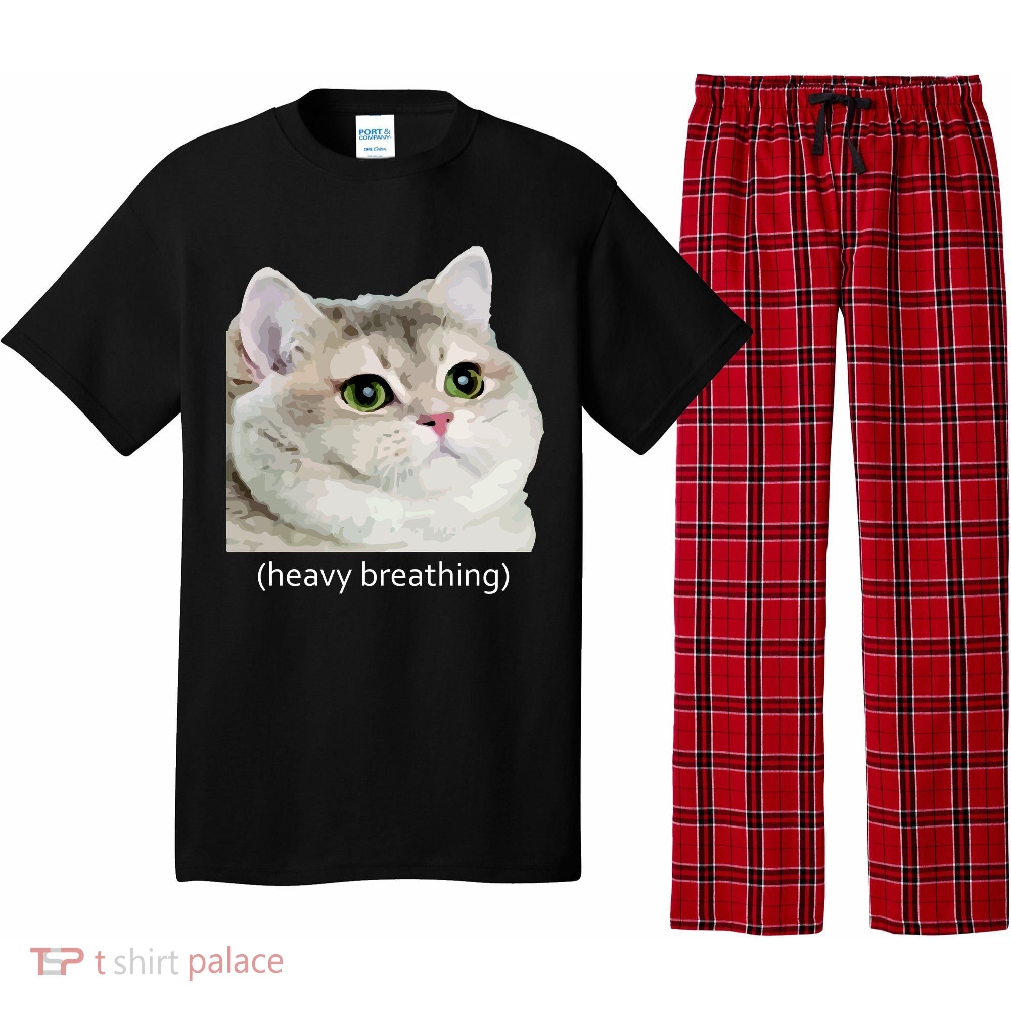 Heavy Breathing Cat Pajama Set