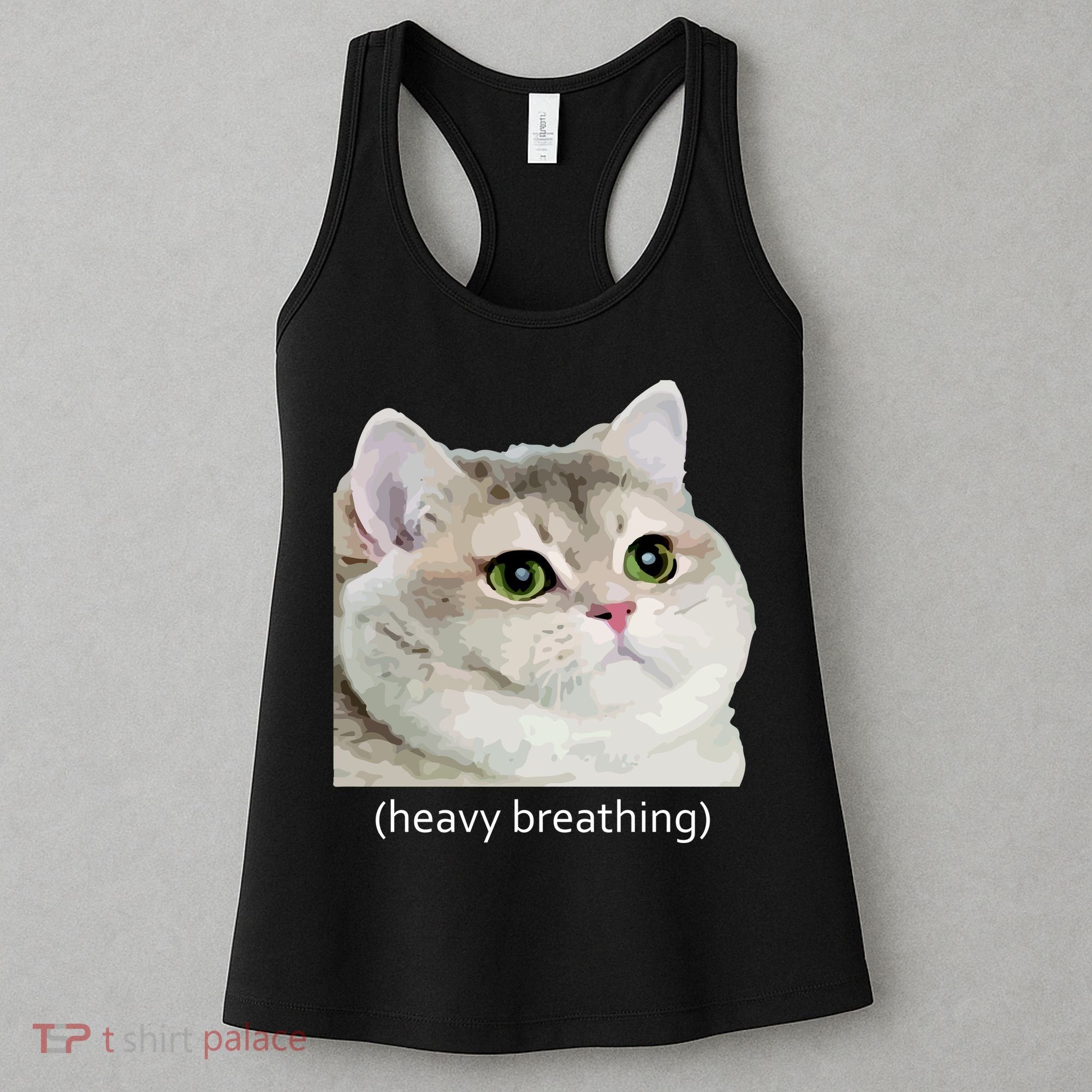 Heavy Breathing Cat Women's Tank Top