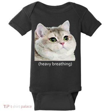 Heavy Breathing Cat Baby Bodysuit