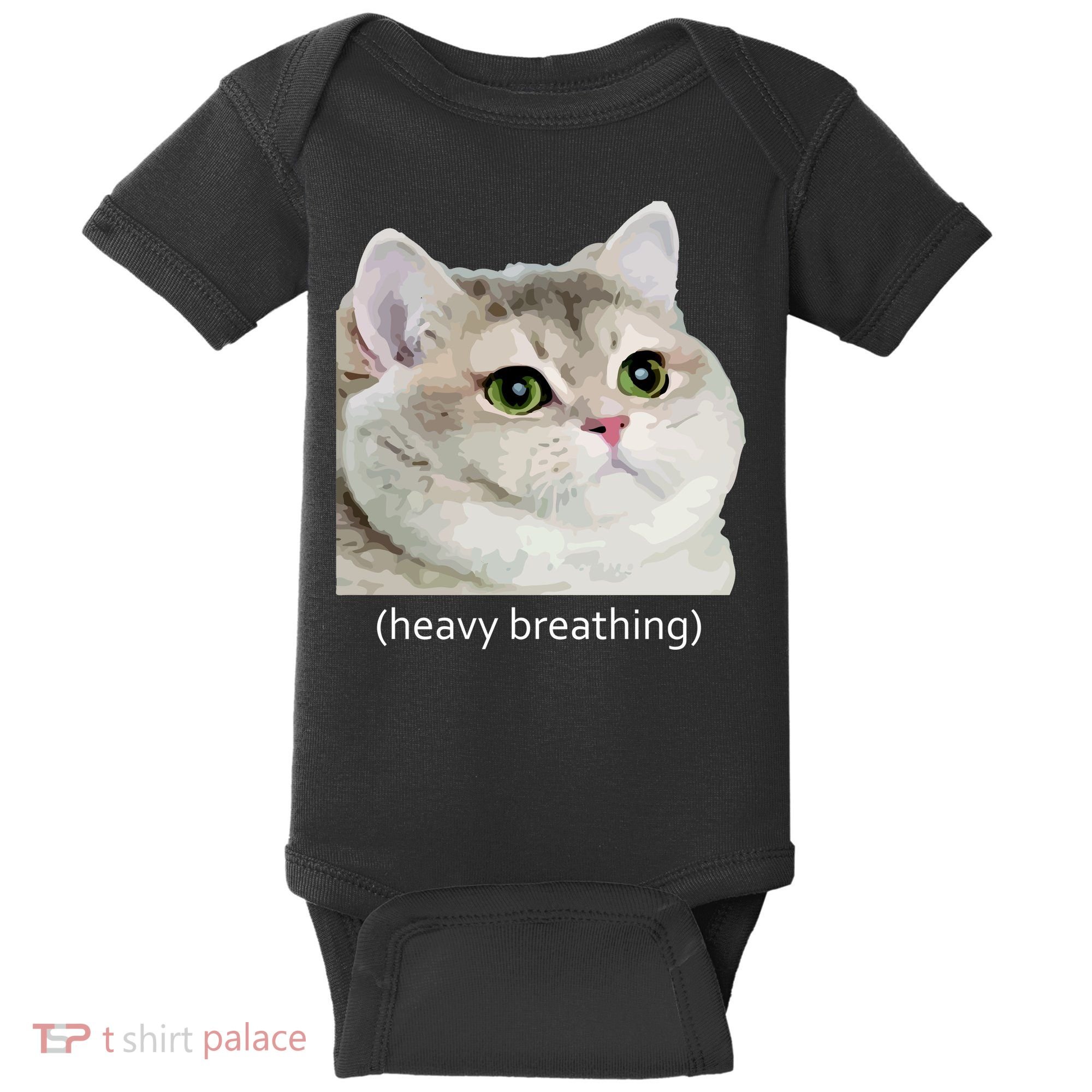 Heavy Breathing Cat Baby Bodysuit