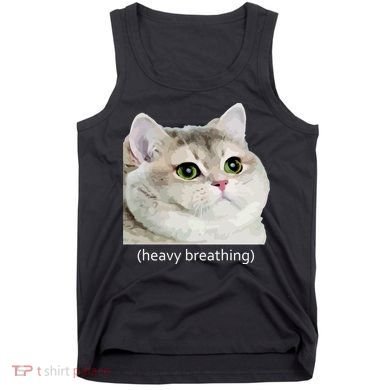 Heavy Breathing Cat Tank Top