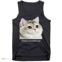 Heavy Breathing Cat Tank Top thumb 0
