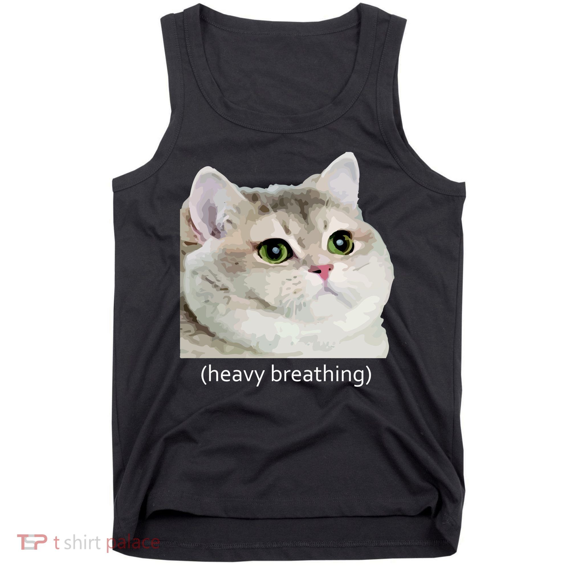 Heavy Breathing Cat Tank Top