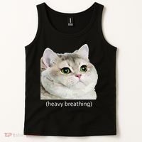 Heavy Breathing Cat Tank Top thumb 2