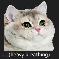 Heavy Breathing Cat Golf Towel thumb 3