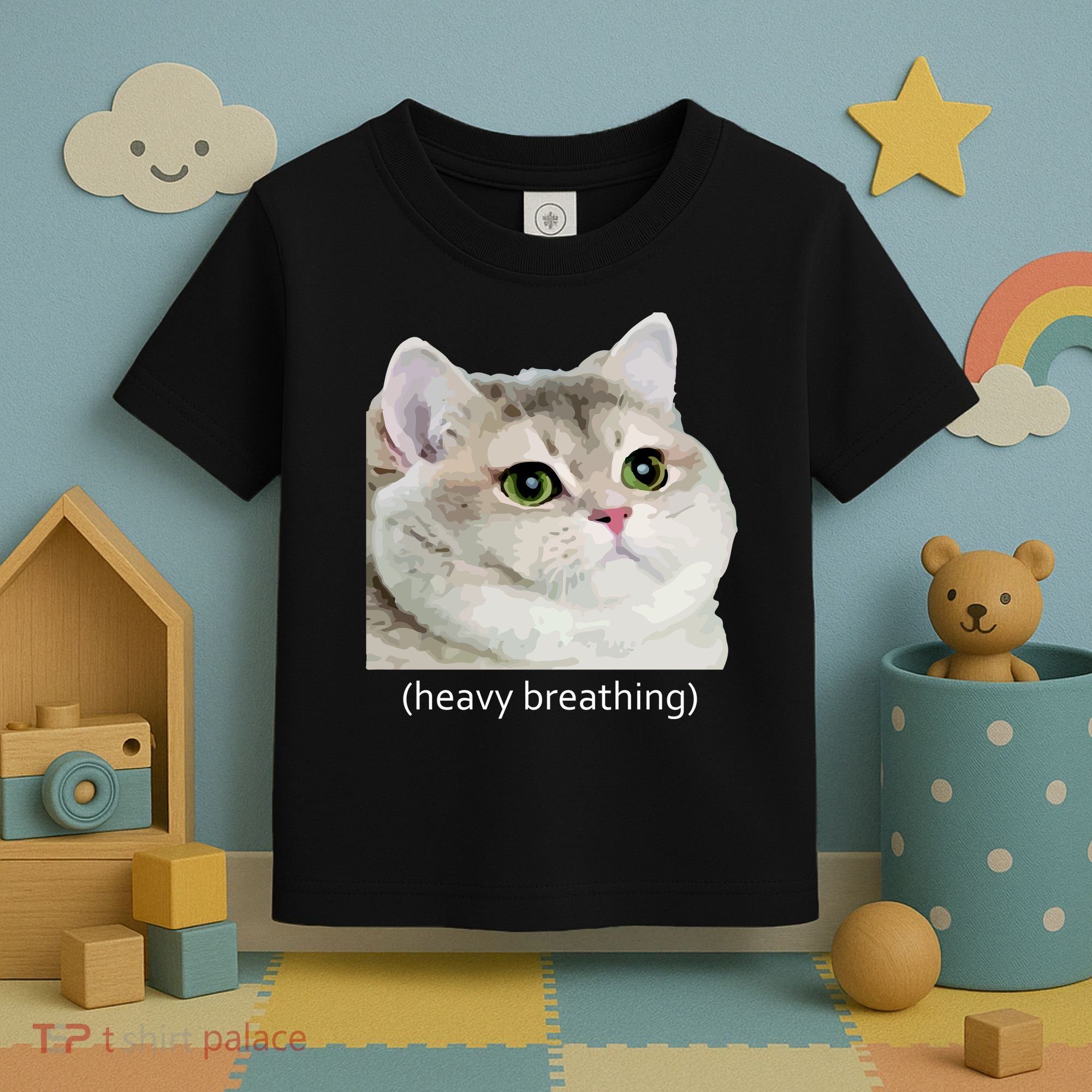 Heavy Breathing Cat Toddler T-Shirt