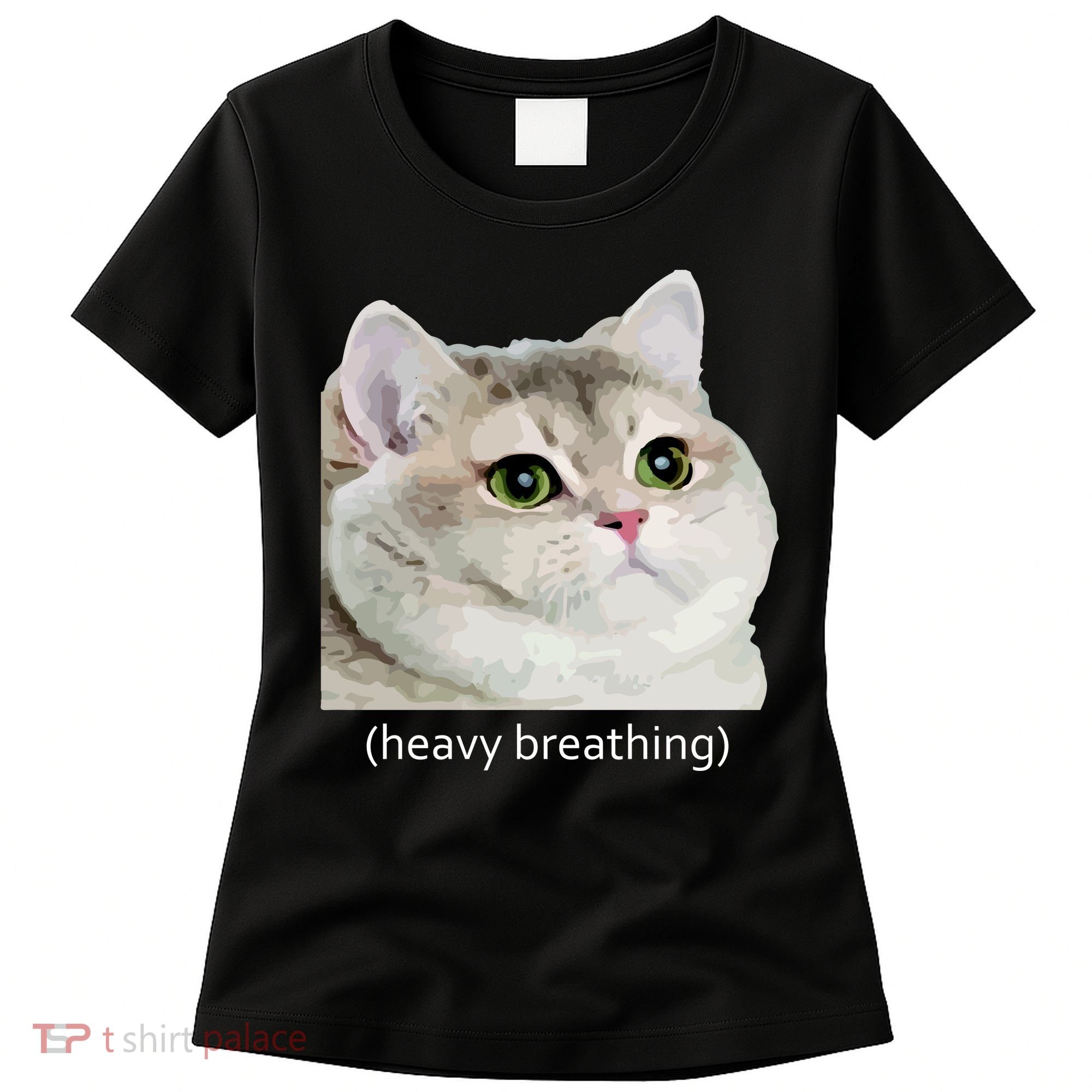 Heavy Breathing Cat Women's T-Shirt