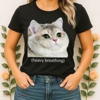Heavy Breathing Cat Women's T-Shirt thumb 2