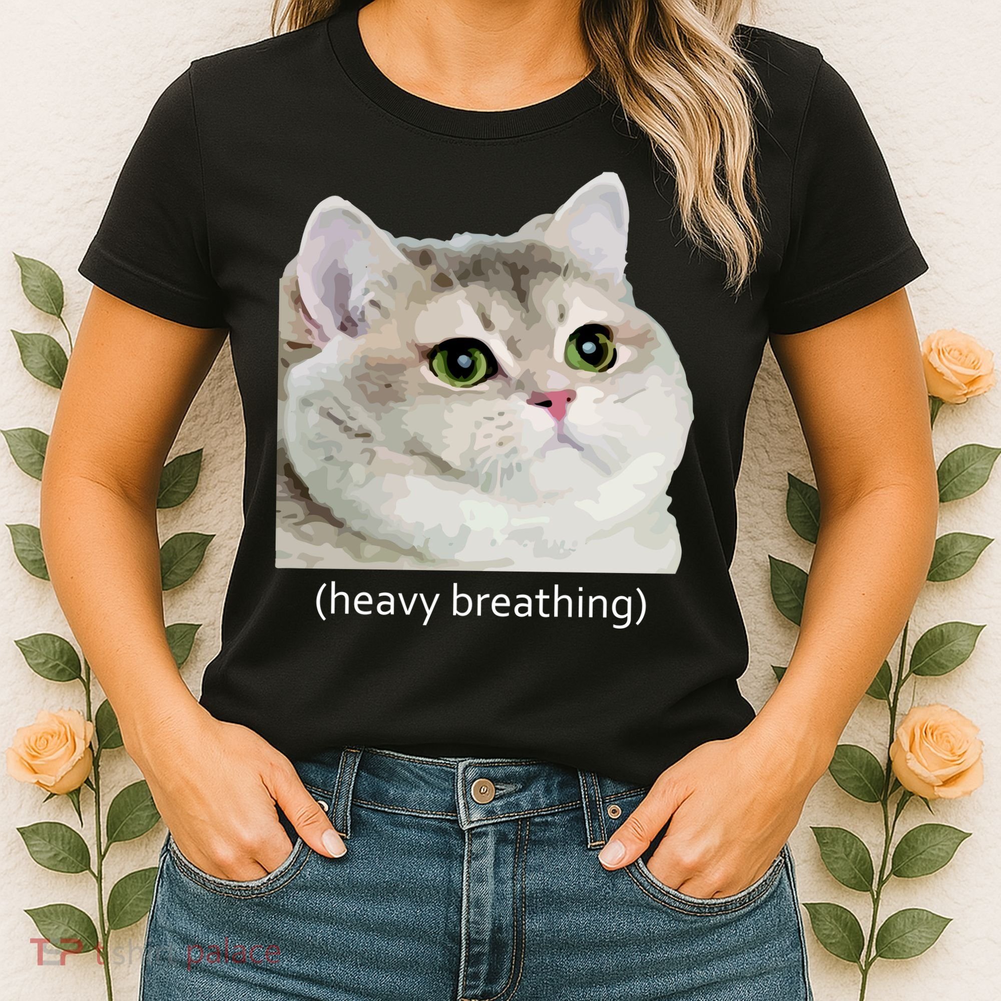 Heavy Breathing Cat Women's T-Shirt