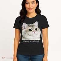 Heavy Breathing Cat Women's T-Shirt thumb 4
