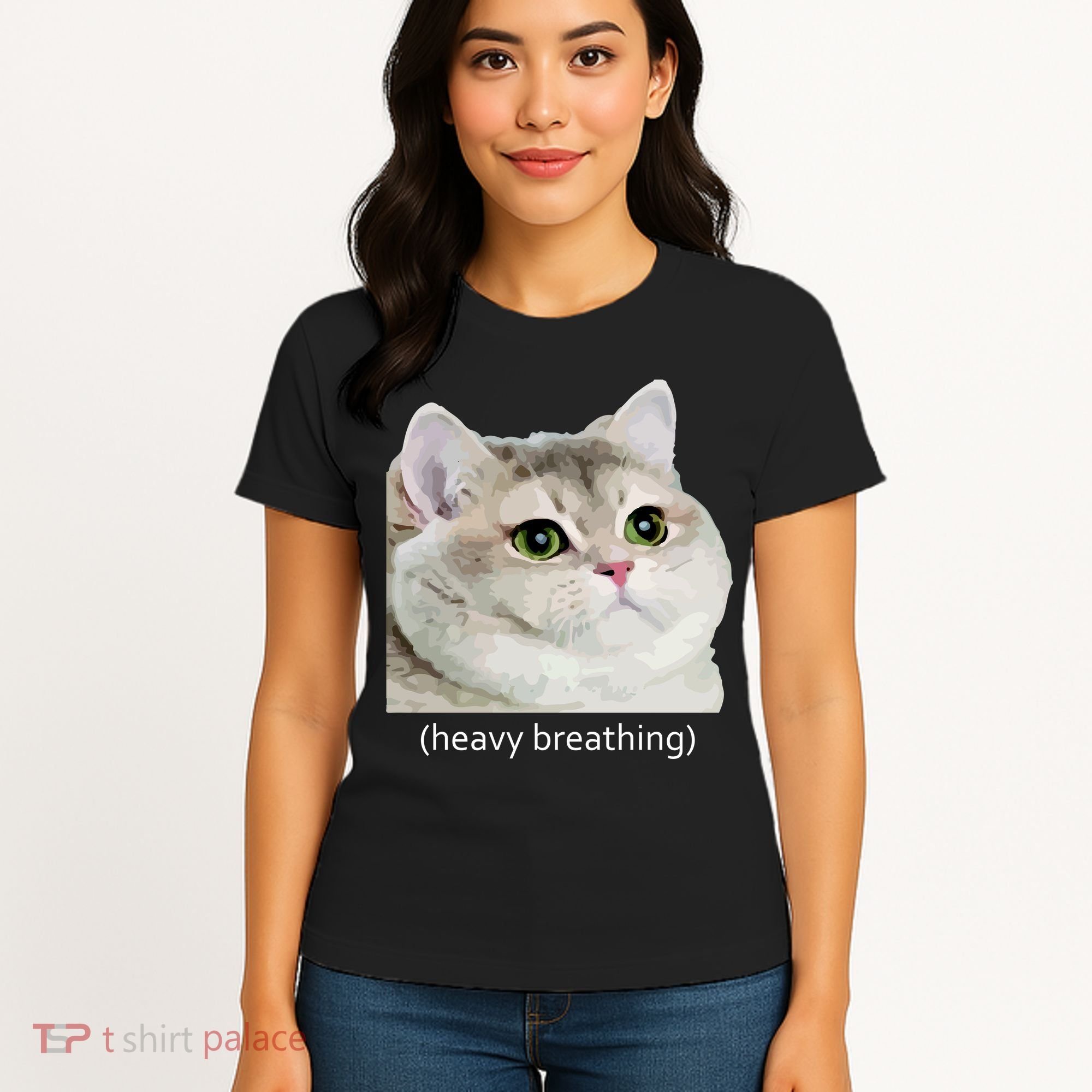Heavy Breathing Cat Women's T-Shirt