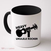 Heavy Ukulele Rocker Musical Instrument Acoustic Guitar Coffee Mug thumb 0