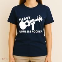 Heavy Ukulele Rocker Musical Instrument Acoustic Guitar T-Shirt thumb 4