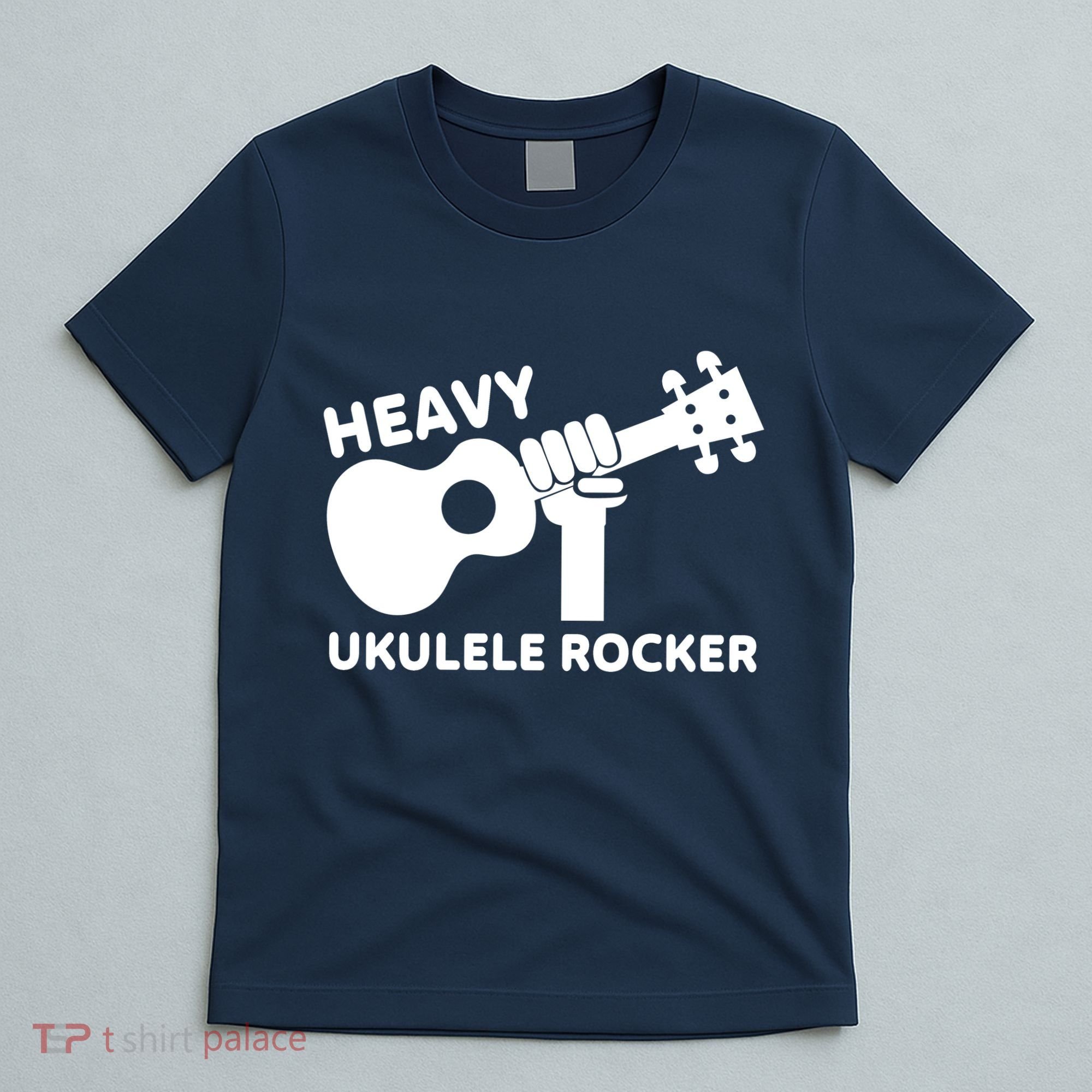 Heavy Ukulele Rocker Musical Instrument Acoustic Guitar T-Shirt