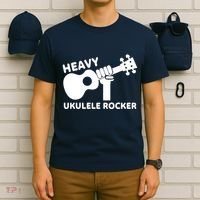 Heavy Ukulele Rocker Musical Instrument Acoustic Guitar T-Shirt thumb 6