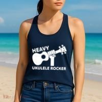 Heavy Ukulele Rocker Musical Instrument Acoustic Guitar Women's Tank Top thumb 2