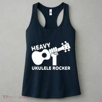 Heavy Ukulele Rocker Musical Instrument Acoustic Guitar Women's Tank Top thumb 3