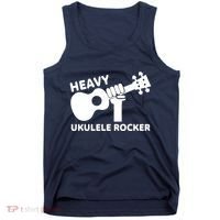 Heavy Ukulele Rocker Musical Instrument Acoustic Guitar Tank Top thumb 0