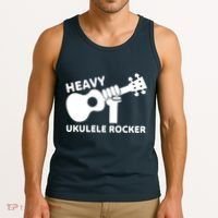 Heavy Ukulele Rocker Musical Instrument Acoustic Guitar Tank Top thumb 3