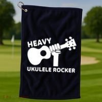 Heavy Ukulele Rocker Musical Instrument Acoustic Guitar Golf Towel thumb 1