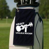 Heavy Ukulele Rocker Musical Instrument Acoustic Guitar Golf Towel thumb 2