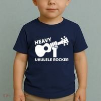 Heavy Ukulele Rocker Musical Instrument Acoustic Guitar Toddler T-Shirt thumb 2
